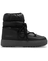 Moon Boot - Ltrack Quilted Shell And Faux Leather Snow Boots - Lyst