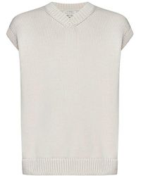 Studio Nicholson - V-Neck Sleeveless Knitted Vest - Lyst