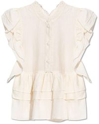 Munthe - Ruffled Open-Back Blouse Top - Lyst