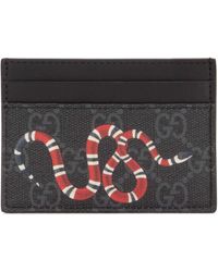 gucci snake print card holder