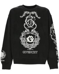 Givenchy - Crest Boxy Fit Fleece Sweatshirt - Lyst