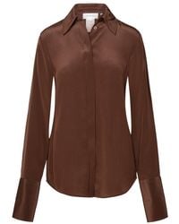 Sportmax - Brown Silk Shirt - Lyst