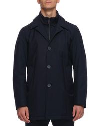 Herno - Buttoned High Neck Coat - Lyst