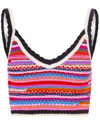 DSquared² - Striped Knitted Tank Top - Lyst