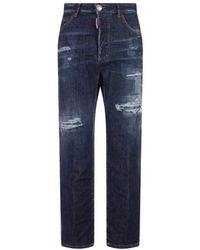 DSquared² - Dark Ripped Wash Boston Jeans - Lyst