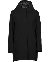 Rrd - Hooded Buttoned Coat - Lyst