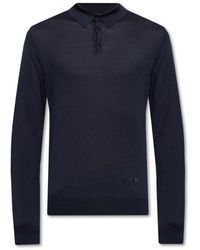 Dolce & Gabbana - Long-Sleeved Polo Shirt - Lyst