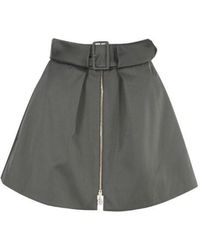 Patou - High Waist Zip Detailed Mini Skirt - Lyst