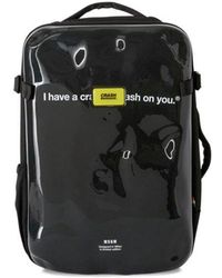 MSGM - Slogan Printed Backpack - Lyst