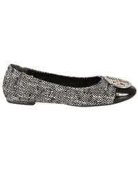 Tory Burch - Claire Tweed Slip-on Ballerina Shoes - Lyst