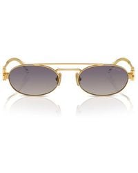 Miu Miu - Oval-Frame Sunglasses - Lyst