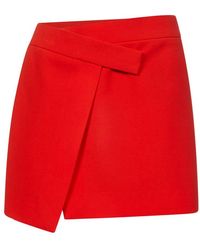The Attico - Cloe Concealed Fastened Asymmetric Mini Skirt - Lyst