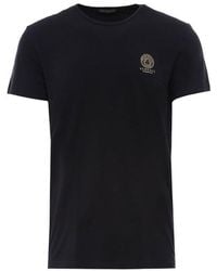 Versace Medusa Printed Crewneck T-shirt - Black