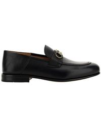 Ferragamo - Gancini Leather Loafers - Lyst