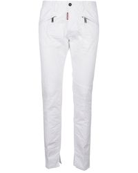 DSquared² - Zip-detailed Tapered Logo-tag Trousers - Lyst