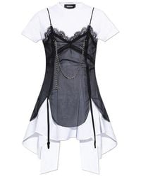 DSquared² - Pierced Apron Layered Effect Mini Dress - Lyst