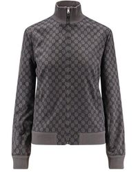 Gucci - Printed Technical Jersey Zip Sweatshirt - Lyst