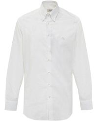 Etro - Logo-embroidered Buttoned Shirt - Lyst