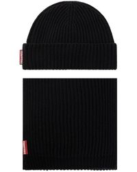 DSquared² - Logo Patch Scarf-beanie Set - Lyst