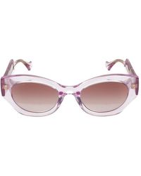 Gucci - La Piscine Oval Frame Sunglasses - Lyst