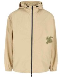 Burberry - Ekd Motif Lightweight Hooded Jacket - Lyst