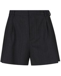 Prada - Logo-patch Tailored Shorts - Lyst