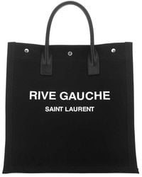Saint Laurent - Canvas Rive Gauche Shopping Bag - Lyst