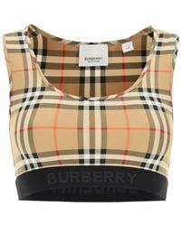 Burberry - Vintage Check Sports Bra - Lyst