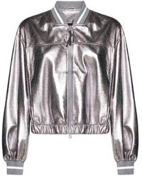 Brunello Cucinelli - Laminated Leather Jacket - Lyst