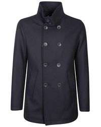 Herno - Double-breasted Long-sleeved Coat - Lyst