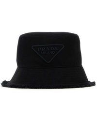 Prada - Triangle-logo Bucket Hat - Lyst