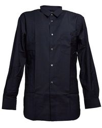 Comme des Garçons - Navy Blue Stretch Cotton Shirt Comme Des Garcons Shirt - Lyst