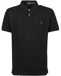 Polo Ralph Lauren - Short-Sleeved Logo-Embroidered Custom-Fit Cotton-Piqué Polo Shirt - Lyst