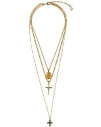 Dolce & Gabbana - Crosses Charms Necklace - Lyst