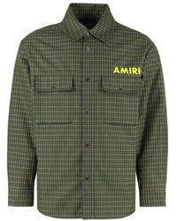 Amiri - Logo Printed Buttoned Shirt Jacket - Lyst