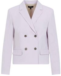 Theory - Double-breasted Cropped Tailored Blazer - Lyst