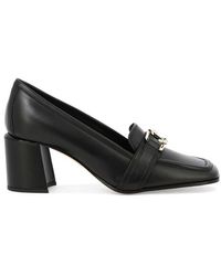 Jimmy Choo - Evin Buckle Detailed Heeled Loafers - Lyst