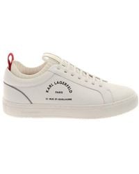 Karl Lagerfeld - Logo Print Lace-up Sneakers - Lyst
