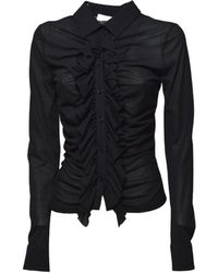 MSGM - Long-Sleeved Ruffle Detailed Top - Lyst