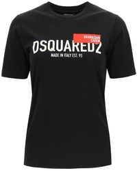 DSquared² Logo Print Crewneck T-shirt - Black