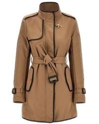 Fay - Hook-embellished Belted Waist Trench Coat - Lyst