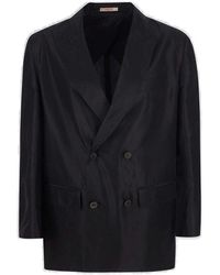 Valentino - Double-breasted Long-sleeved Blazer - Lyst