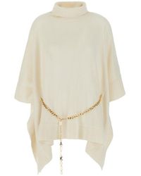 Michael Kors - Michael Turtleneck Chained Poncho - Lyst