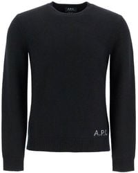 A.P.C. - 'Compact Wool Edward Pullover Sweater - Lyst