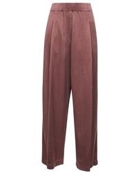 Dries Van Noten - Cupro Cotton Blend Wide-Leg Trousers - Lyst