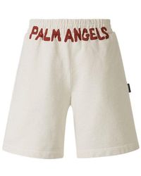 Palm Angels - Logo-printed Elasticated Waist Track Shorts - Lyst