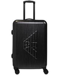 Emporio Armani - Trolley Suitcase With Logo - Lyst