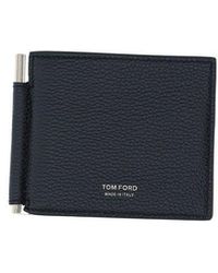 Tom Ford - Logo Detailed Bi-fold Wallet - Lyst