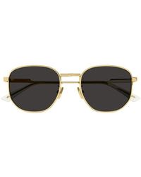 Bottega Veneta - Bv1160sa Gold Sunglasses - Lyst