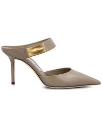 Jimmy Choo - Nell 85 Pointed-toe Slip-on Mules - Lyst